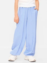 High-Waisted Crinkled Harem Pants for Girls