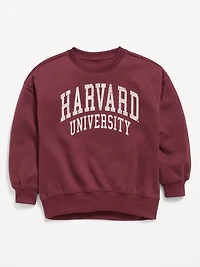 College Oversized Graphic Tunic Sweatshirt for Girls