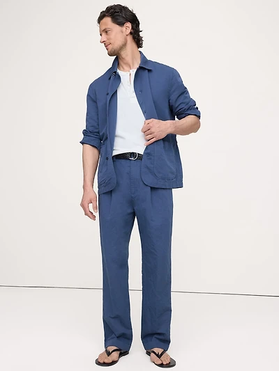 Archive Reissue Pleated Italian Linen-Cotton Pant