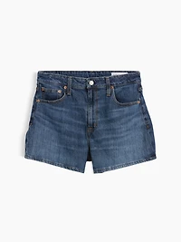3.5" High Rise Relaxed Straight Denim Shorts