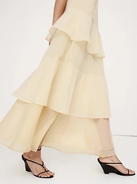 Organza Tiered Maxi Dress