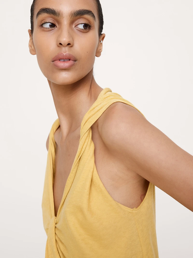 Cotton-Silk Twisted Tank
