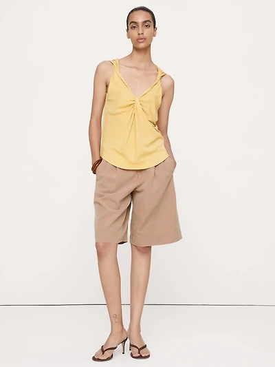 Cotton-Silk Twisted Tank