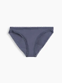 MadeSoft Organic Stretch Cotton Lace-Trim Bikini