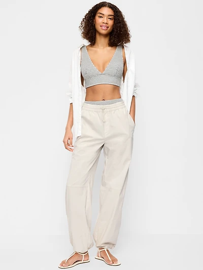 Lightweight Pull-On Poplin Balloon Pants