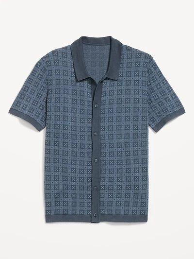 Short-Sleeve Sweater Shirt