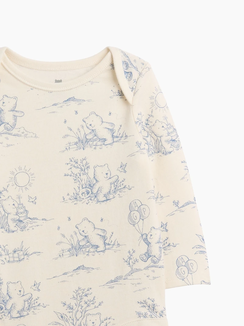 Cache-couche de coton biologique à motifs l’ourson Brannan en toile Premiers essentiels pour Bébé