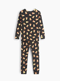 Pyjama en coton biologique brossé à motif de bonbons maïs pour Bébé et Tout-petit