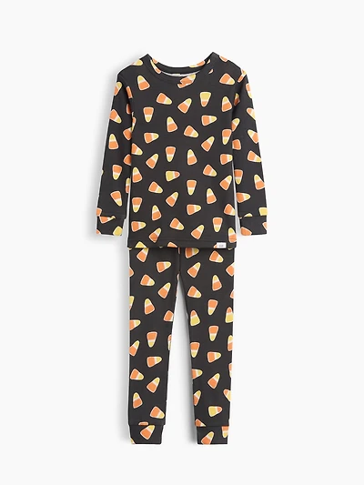 Pyjama en coton biologique brossé à motif de bonbons maïs pour Bébé et Tout-petit