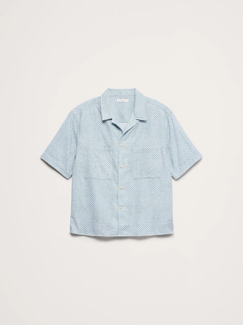 Relaxed-Fit Seersucker Resort Shirt