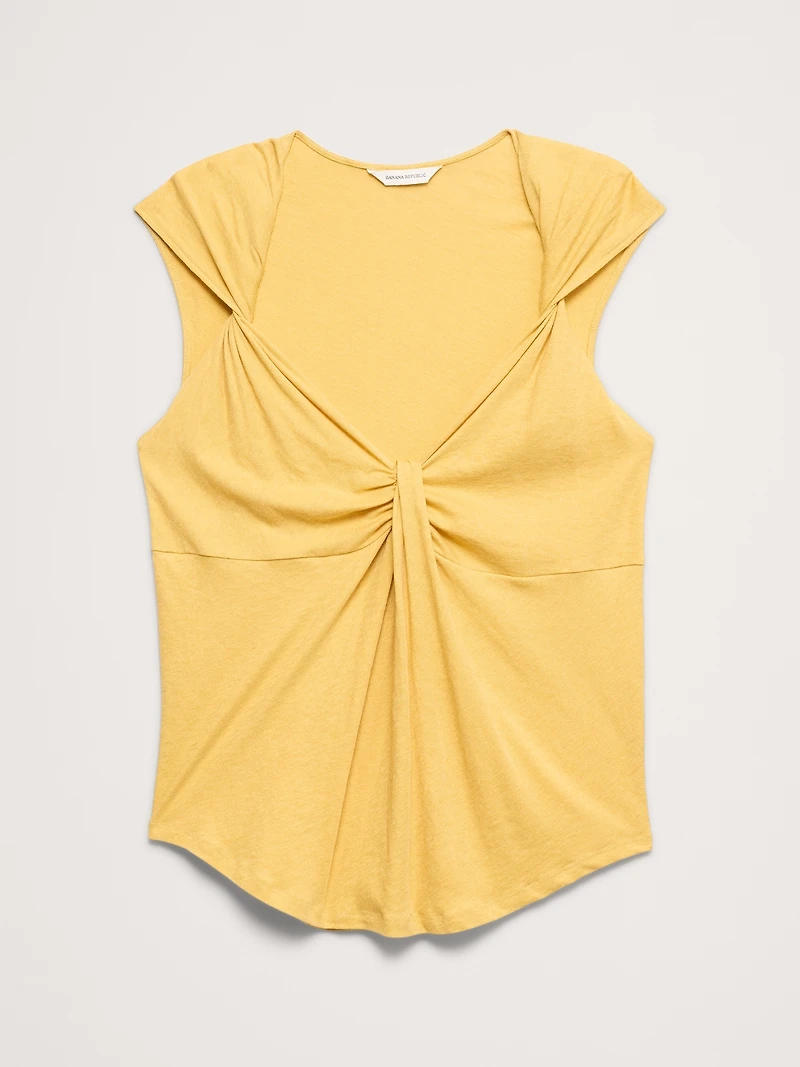 Cotton-Silk Twisted Tank