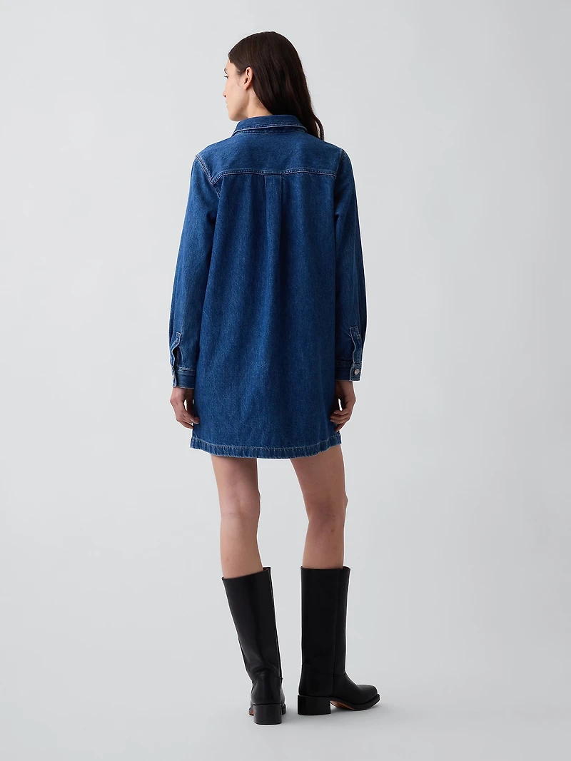 Denim Shift Mini Dress