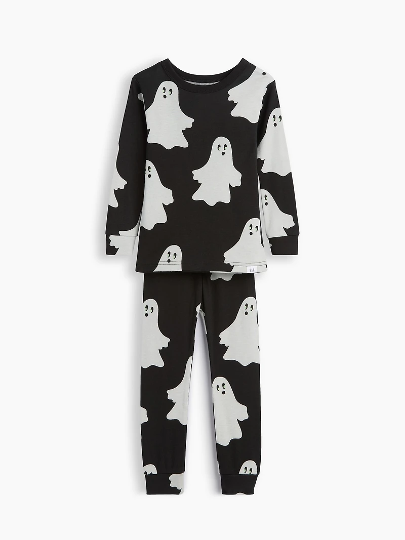 Pyjama en coton biologique brossé à motif de fantômes pour Bébé et Tout-petit