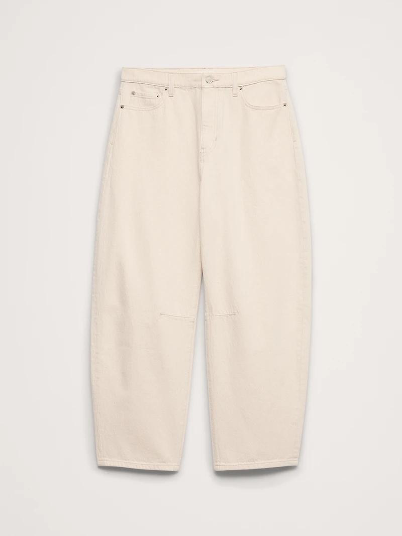 Mid-Rise Barrel Ankle Jean