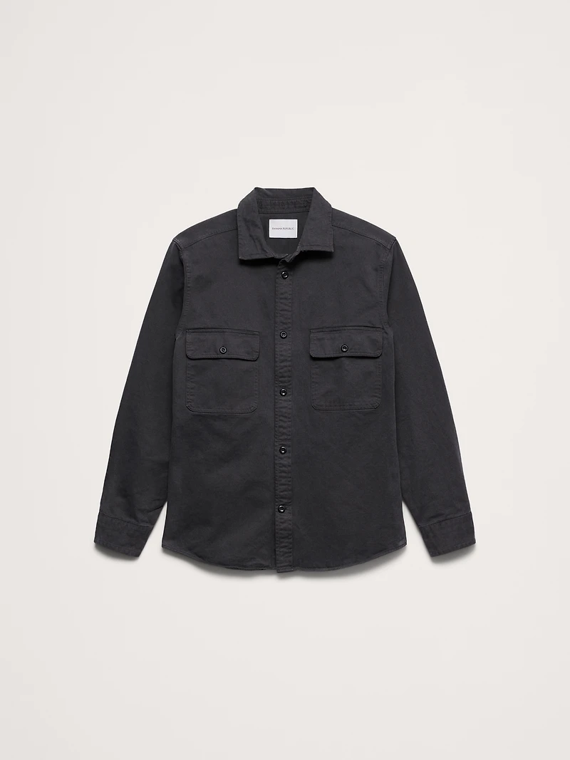 Cotton Twill Shirt Jacket