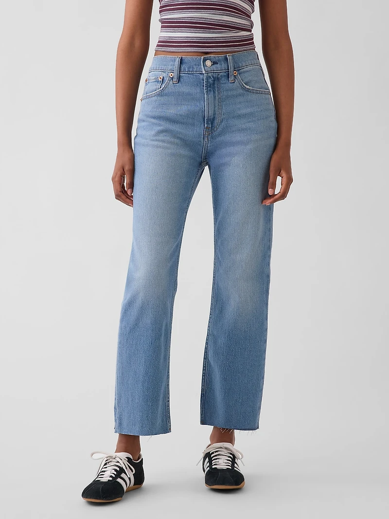 High Rise ’90s Slim Straight Crop Jeans