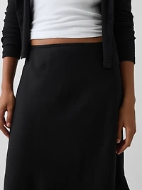 Satin Bias-Cut Skirt
