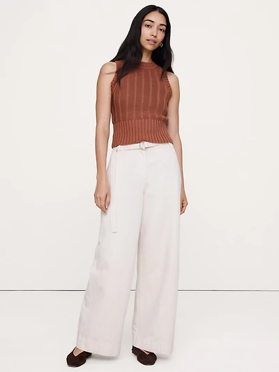 High-Rise Wide-Leg Utility Pant