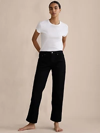 Low-Rise Kick-Straight Jean