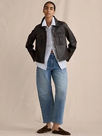 Mid-Rise Barrel Crop Jean