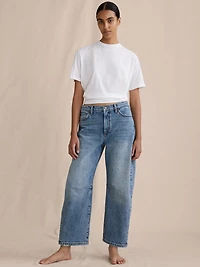 Mid-Rise Barrel Crop Jean