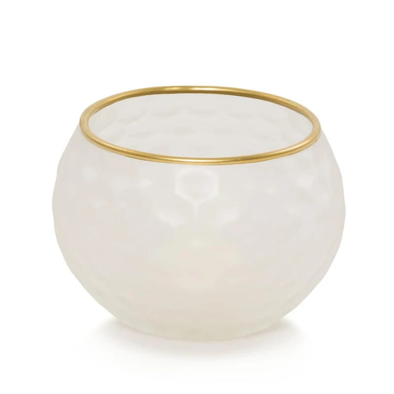 Frosted Honeycomb Tea Light Candle Holder