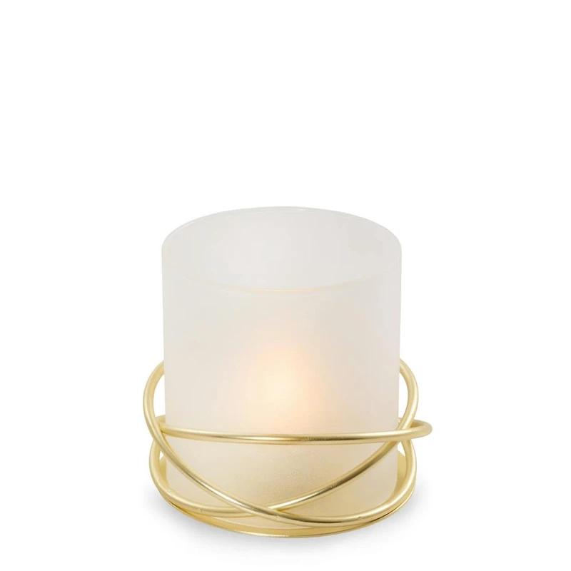 Golden Halo Tea Light Candle Holder