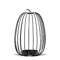 Caged Pumpkin Jar Candle Holder