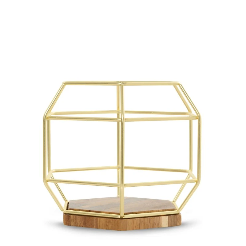 Caged Gold Jar Candle Holder