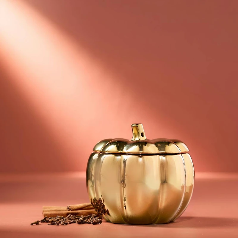 Spiced Pumpkin Ceramic Golden Gourd