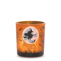 Orange Witch's Moon Tea Light Candle Holder