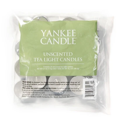 Unscented Tea Light Candles - Package of 25
