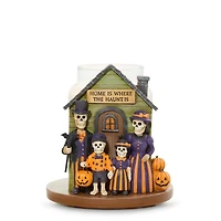 Bonebury Lane Haunted House Jar Candle Holder