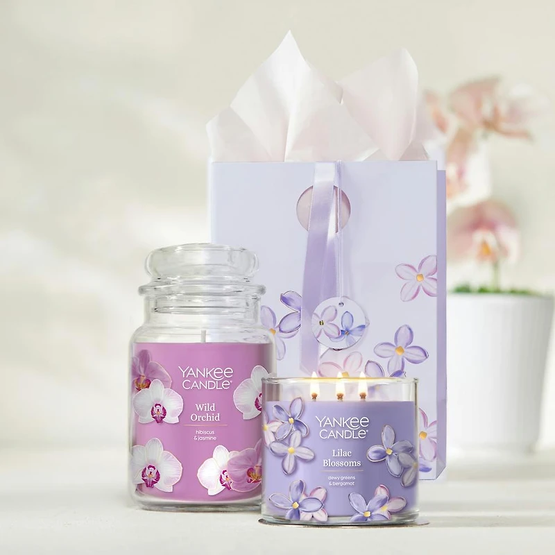 Purple Lilac Floral Gift Bag