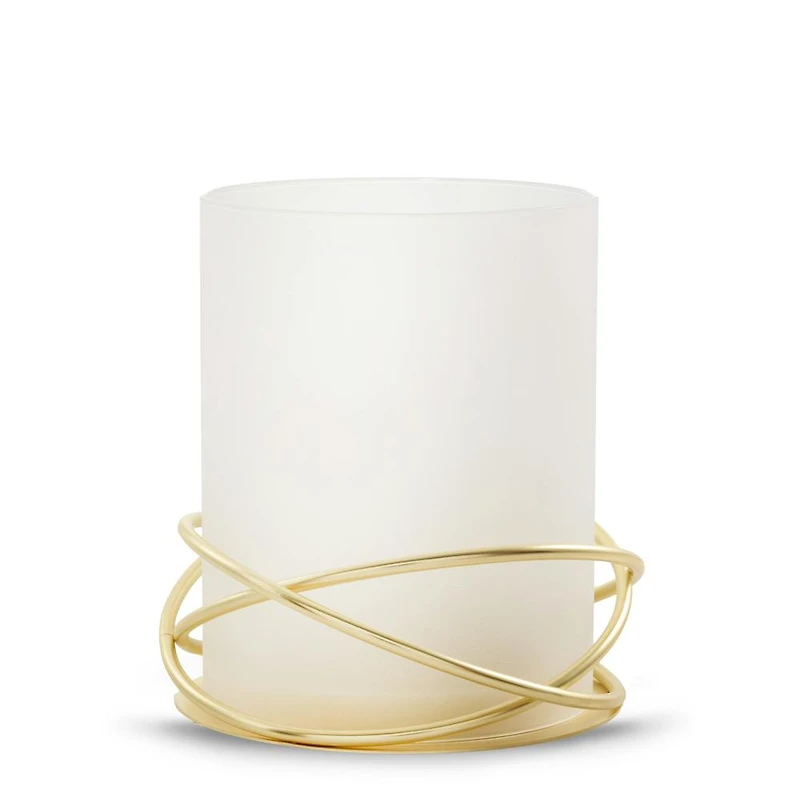 Golden Halo Jar Candle Holder
