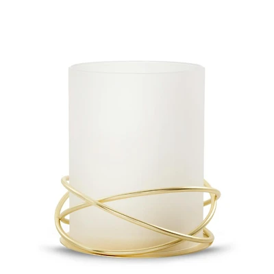 Golden Halo Jar Candle Holder