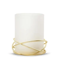 Golden Halo Jar Candle Holder