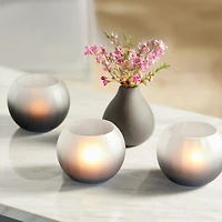 Gray Melon Tea Light Candle Holder