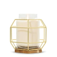 Caged Gold Jar Candle Holder