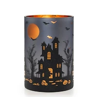 Flicker Halloween House Glass Holder