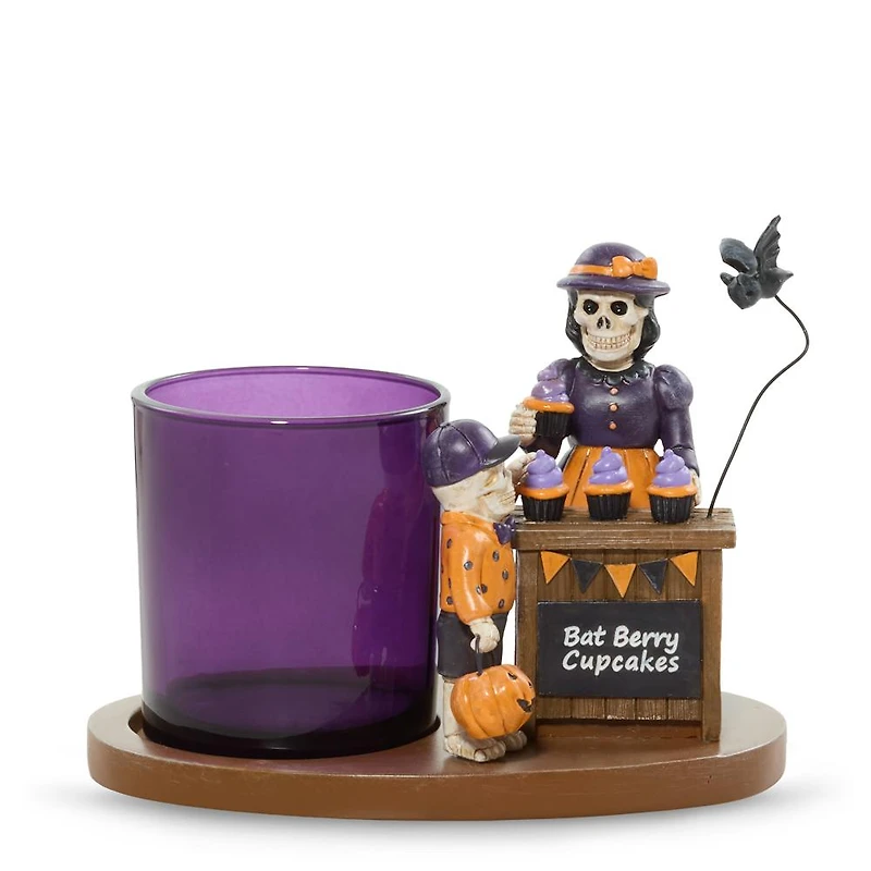 Bonebury Lane Bat Berry Cake Tea Light Candle Holder