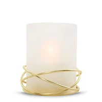 Golden Halo Jar Candle Holder