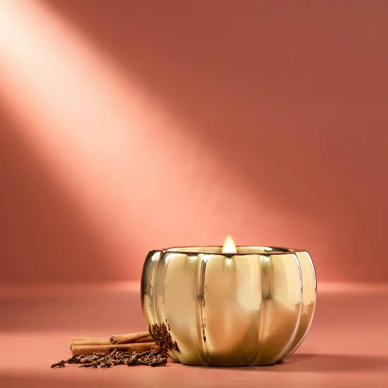 Spiced Pumpkin Ceramic Golden Gourd