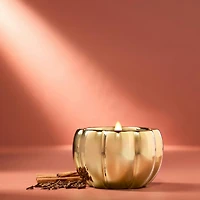 Spiced Pumpkin Ceramic Golden Gourd