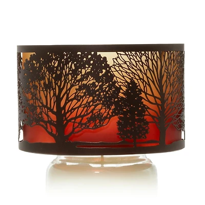 Trees Metal and Glass Shade
