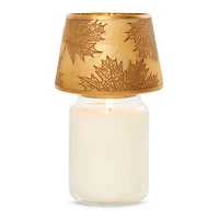 Crackle Leaves Jar Candle Shade