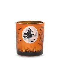 Orange Witch's Moon Tea Light Candle Holder