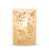 Frosted Gold Jar Candle Holder