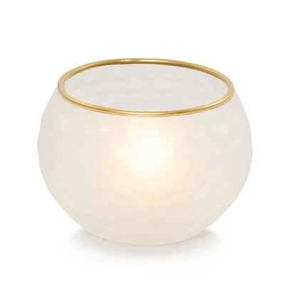 Frosted Honeycomb Tea Light Candle Holder