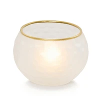 Frosted Honeycomb Tea Light Candle Holder